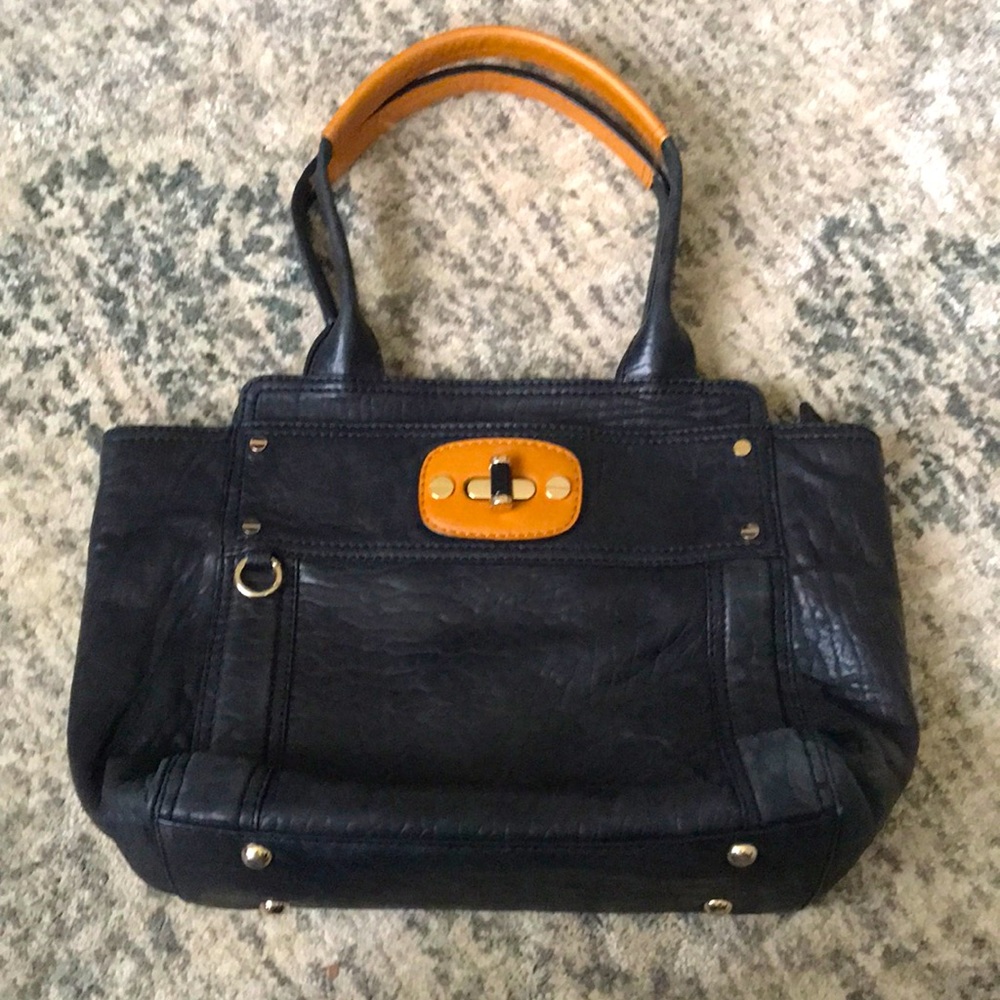 Milly black cowhide shoulder bag